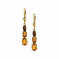 14K Yellow Gold Genuine Multi-Color Gemstone Earrings